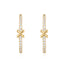 Gold Cross Hoops